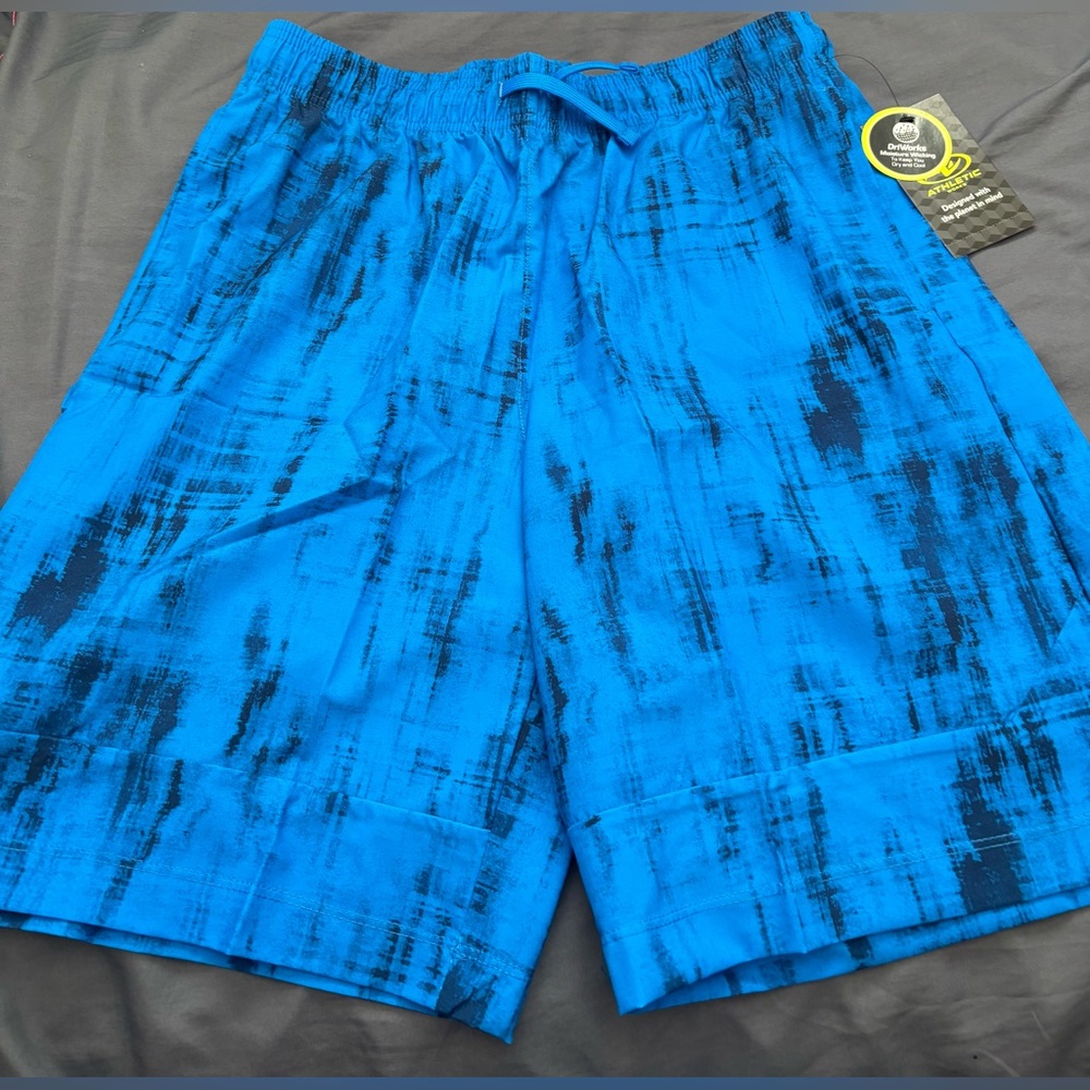 Children’s Athletic Works Royal Blue and Neon Yellow Shorts